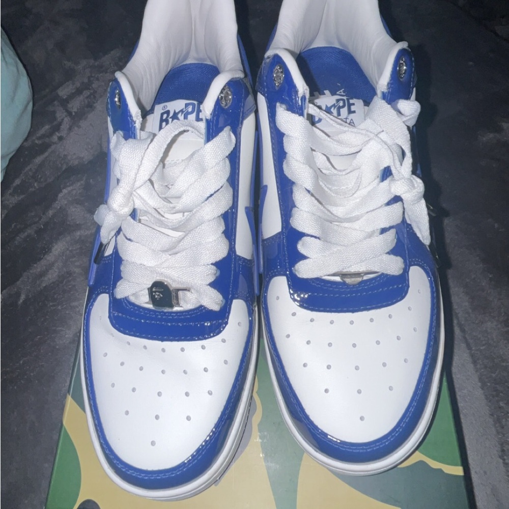 Bape Blue and White Men's Sneakers